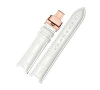 LuminaCreek Leather Watch Strap Men Women Notch Watch Strap 16 mm - 22 mm Watch Replacement Strap(White Rg,20mm 11mm)