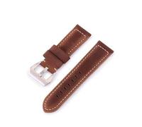 LuminaCreek Leather Watch Strap Replacement Watch Band for Men(Matte Brown,22mm)