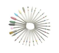 LuminaCreek Nail Drill Bits Set for Manicure, Diamond Nail Drill Bits Pack of 5 Multicolor Stainless Steel Manicure Pedicure Rotary Tool Accessories(2)