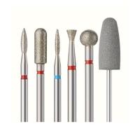 LuminaCreek Nail Drill Bits Set for Manicure, Diamond Sand Nail Files Drill Cuticle Polishing Bits Nail Grinding Heads Stainless Steel Multicolor Pack of 6