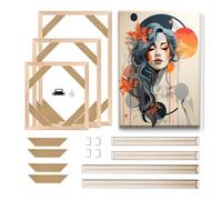 LuminaCreek Portrait Photo Frames,Wooden Photo Frame Canvas Stretcher Bars Kit Multiple Sizes For Oil Painting Poster Frames Home Decor(40x60cm)