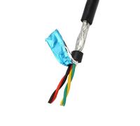LuminaCreek Screened Pure Copper Core Cable, Twisted Pair Shielded Wire 1M 18-22 AWG 2-8 Core Pure Copper 485 Communication Signal(4 Core 22awg 0.3mm)