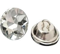 LuminaCreek Sofa Buttons Round Diamond Clear Crystal Upholstery Buttons for Sofa Decor 50Pcs(Sewing Button)