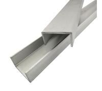 LuminaCreek U-Profile Aluminium, U-Shape Aluminum Profile 40mm Outer Width 50cm Or Custom Length Glass Covered Edge Strip(40mm X 30mm X 2mm,Length 50cm)