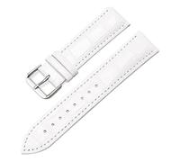 LuminaCreek Universal Replacement Leather Strap for 12mm-22mm Watch Band(White,18mm)