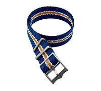LuminaCreek Universal Strap, 22mm/20mm Nylon Strap, Sport Military Watch Strap, Nato Strap, Watch Strap, One Piece Breathable Watch Strap(Blue/White/Orange,20 mm)