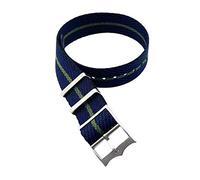LuminaCreek Universal Strap, 22mm/20mm Nylon Strap, Sport Military Watch Strap, Nato Strap, Watch Strap, One Piece Breathable Watch Strap(Black Navy Green,20 mm)