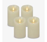 Luminara - Flameless LED Battery Operated Flickering Pillar Candles - Ivory - Pack of 4-3x4.5 - Realistic Moving Flame Real Wax Indoor/Outdoor Decor