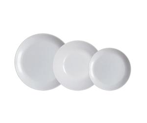 Luminarc 736649 Arc Diwali Dinner Set, Opal,Grey,18-Piece