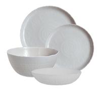 Luminarc Ammonite 18pc Or 19pc Opal Glass Dinner Set Dinnerware Modern Plates