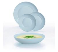 Luminarc Apy Paradise Blue Opal Dinnerware Set 18 Pieces - 6 People Opal Microwave Safe Refrigerator Stackable