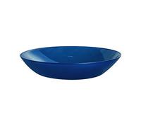 Luminarc Arty Translucent Coloured 18pc Opal Glass Dinner Set Dinnerware Summer Plates (6X Soup Bowls, Blue)