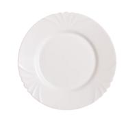 Luminarc Dinner Plate Cadix 25 cm Opal Tempered Glass Shallow Wavy White 6-Piece