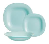 Luminarc Carine Square 18pc Opal Glass Dinner Set Dinnerware Tableware Plates