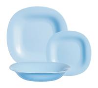 Luminarc Carine Square 18pc Opal Glass Dinner Set Dinnerware Tableware Plates