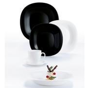 Luminarc Carine Square 18pc Opal Glass Dinner Set Dinnerware Tableware Plates