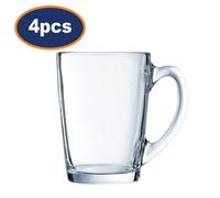 Luminarc Coffee Mug Tea Cup New Morning Glass Clear Dishwasher Safe 320Ml 4Pcs