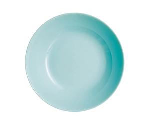 Luminarc Dajar Toughened Glass Deep Plate Dinner Plate Diwali Turquoise 20 cm Blue