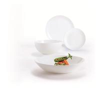 Luminarc Diwali White 19pc Dinnerware Set, Opal Glass, 6 Place Settings