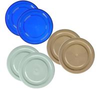 Luminarc L3294 6 Working Glass Assorted Lids, Plastic, Multicolor