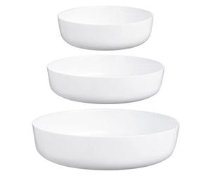 Luminarc - Set of 3 Smart Cuisine Diwali Serving Dishes - Innovative Glass Dishes - Lightweight and Extra Resistant - Easy to Clean - Oven Safe up to 250°C - Made in France