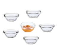 Luminarc Set of 6 Glass Dip Bowls Sauce Condiment Stacking Serving Dishes 6cm x 3cm