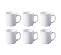 Luminarc ‘Trianon’ 68978 Coffee Mug, 290 ml, Height 9 cm, opal glass, white (6 pieces)
