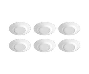 Luminarc Trianon Soup Plate Deep Diameter: 22.5 cm, Opal Glass, White (Pack of 6)