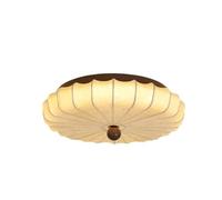 Luminária De Teto Led, Tecido Plissado para Quarto Casal, 40 cm