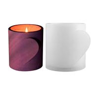 Luminary Holder Form - Heart Shaped Resin Tray Set, 3D Wax Cup Silicone Holder, Large Size Non-Stick Crafts, Silicone Material, DIY Wedding Party Use, Home Decoration Luminary Purpose