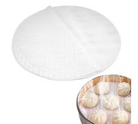 LuminaryLair Silicone Steamer Mat, Non-Stick, 30 cm Round, White, Pack of 12