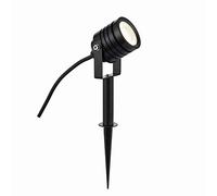 LUMINATRA Outdoor Garden Weatherproof Black Finish Spike Lights Ground/Wall Mounted LED Adjustable Spot Light IP65 Rated
