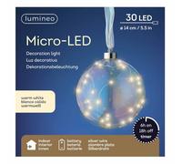 Lumineo 14cm Micro LED Warm White Hanging Ball