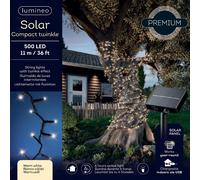 Lumineo 500 LED Warm White Solar Compact Twinkle Lights