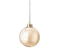 Lumineo Amber Christmas Bauble Light Classic Warm 10Cm Micro Led Battery Ball Light