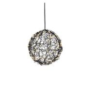 Lumineo Black Wire Christmas Ball Light Micro Led Warm White Battery Hanging Light 15Cm