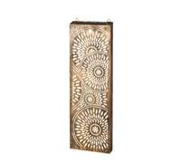 Lumineo Bronze Garden Wall Art Solar Light Panel Light Up Garden Wall Decoration 60Cm
