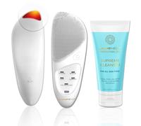 Lumineo Face Cleaning Brush Electric Sonic & Thermo Brush - 5 Modes for All Skin Types, Eye Massaging Heat Feature, Waterproof, USB Rechargeable, Includes All Skin Type Cleansing Gel