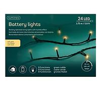 LUMINEO Fairy Light Gold Battery 24 LED 1.75M