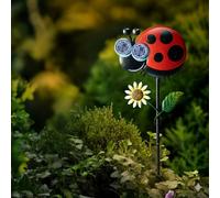 Lumineo Ladybird Animated Solar Led Stake Light Moving Eyes Decorative Path Light 78Cm