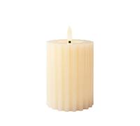 Lumineo LED Candle Cream White Wax Diameter 7 cm Height 12.3 cm Warm White Indoor