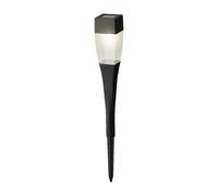 Lumineo Solar Powered Garden Pathway Stake Light Square Led Post Light Warm White 27.5Cm