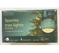 Lumineo Sparkle flashing effect 2.1m Christmas Tree Lights 672 LEDs Warm White
