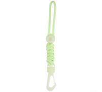 Luminescent Diving Lanyard for Flashlight Camera Waterproof Housing Applications with 60m Submersible Performance and Stainless Steel Spring Core (Small)