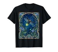 Luminescent Firefly Art Nouveau Insect Value Graphic T-Shirt, Men, Black, M