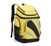 LuminescentDream Black Ski Boot Bag,Waterproof Ski Bag,Large Capacity55L,with Draining Hole,Multiple Pockets,for Ski Boots,helmets,skis,ski Goggles And Other Equipment