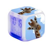 LuminescentDream Giraffe Digital Alarm Clock Wake Up Digital Clock For Girls Boys Back To School Gift 7 Color Changing Night Light Clock Can Be Placed Anywhere