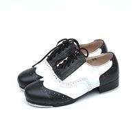 LuminescentDream Girls Tap Dancing Shoes,Beginner Tap Dance Shoe,Soft Leather Jazz Shoe,Breathable Lightweight and Comfortable Dance Shoes,for Stage Performances