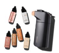 Luminess BREEZE DUO Airbrush Makeup System Tan Coverage - 9-Piece Kit includes 2x Silk Airbrush Foundation Apricot Shade Blush Glow Highlighte