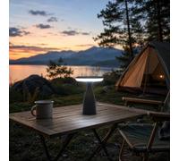 Lumineux Lighting Chapman Merion Camping & Outdoor Solar Table Lamp, 5W LED USB-C Rechargeable Wireless Light with Radar Sensor, 4000K IP65 Waterproof for Tent, Patio, Bedroom & Desk